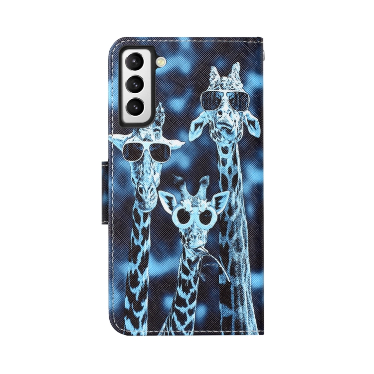 For Samsung Galaxy S22+ 5G Colored Drawing Leather Phone Case(Giraffes) For Samsung Galaxy S22+ 5G Colored Drawing Leather Phone Case(Giraffes)