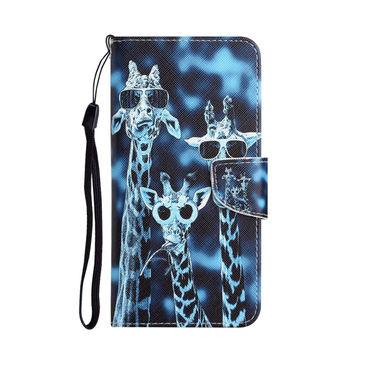 For Samsung Galaxy S22 Ultra 5G Colored Drawing Leather Phone Case(Giraffes) For Samsung Galaxy S22 Ultra 5G Colored Drawing Leather Phone Case(Giraffes)