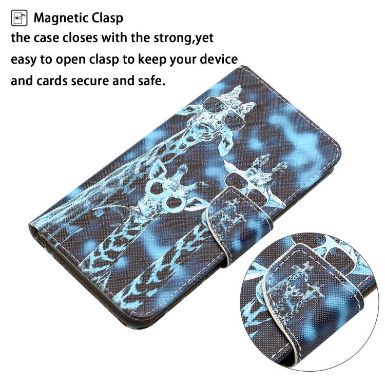 For Samsung Galaxy S22 Ultra 5G Colored Drawing Leather Phone Case(Giraffes) For Samsung Galaxy S22 Ultra 5G Colored Drawing Leather Phone Case(Giraffes)