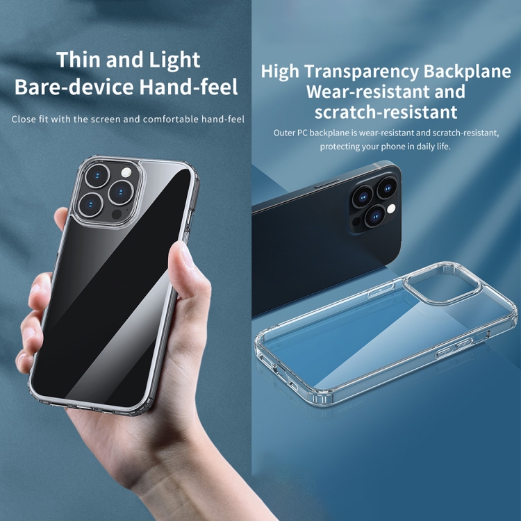 For iPhone 14 Pro ROCK Pure Series Phone Case(Transparent) For iPhone 14 Pro ROCK Pure Series Phone Case(Transparent)