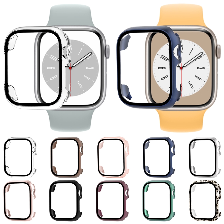 For Apple Watch Series 7 45mm Electroplating Hard PC Watch Case Anti-fall  Protective Cover - Transparent Wholesale