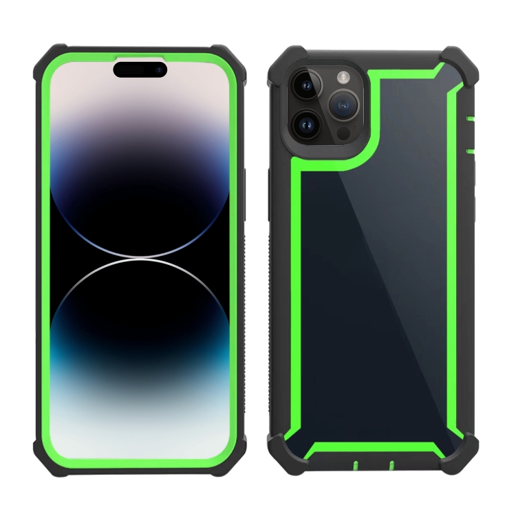 For iPhone 14 Pro Shockproof Space Phone Case(Black Green) For iPhone 14 Pro Shockproof Space Phone Case(Black Green)