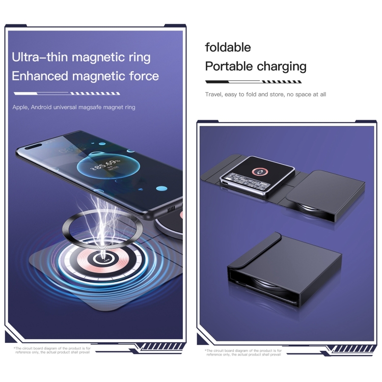 TOTU CACW-066 15W Ming Series 2 in 1 Folding Storage Magnetic Wireless Fast Charger(Grey) TOTU CACW-066 15W Ming Series 2 in 1 Folding Storage Magnetic Wireless Fast Charger(Grey)