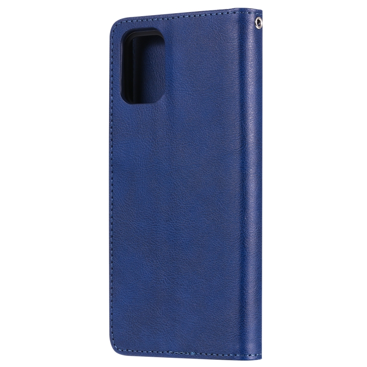 For Galaxy A71 2 in 1 Solid Color Detachable PU Leather Case with Card Slots & Magnetic Holder & Photo Frame & Wallet & Strap(Blue) For Galaxy A71 2 in 1 Solid Color Detachable PU Leather Case with Card Slots & Magnetic Holder & Photo Frame & Wallet & Strap(Blue)
