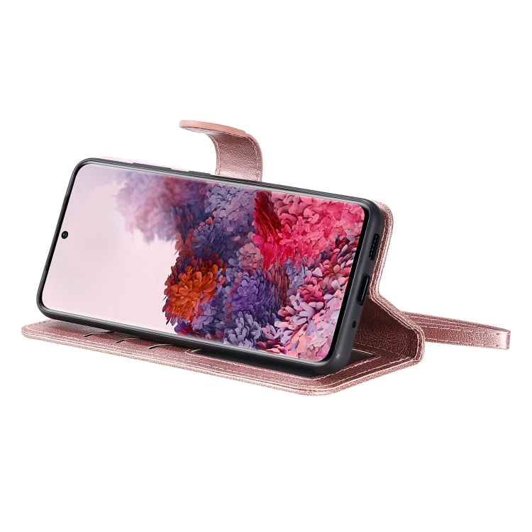 For Galaxy S20 2 in 1 Solid Color Detachable PU Leather Case with Card Slots & Magnetic Holder & Photo Frame & Wallet & Strap(Rose Gold) For Galaxy S20 2 in 1 Solid Color Detachable PU Leather Case with Card Slots & Magnetic Holder & Photo Frame & Wallet & Strap(Rose Gold)