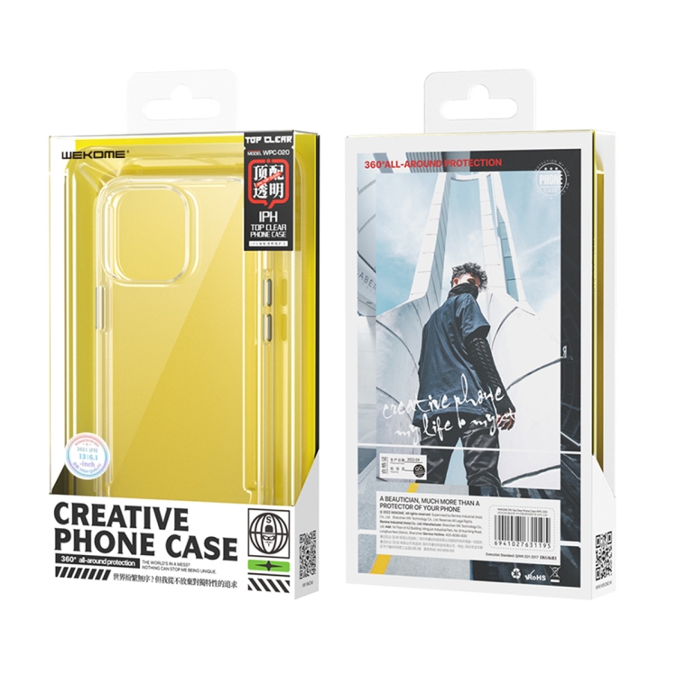 For iPhone 14 Plus WEKOME Top Clear Phone Case (Transparent) For iPhone 14 Plus WEKOME Top Clear Phone Case (Transparent)
