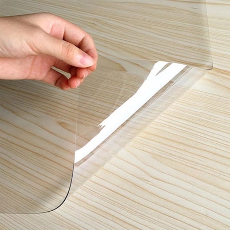 Impermeabile in PVC in vetro morbido resistente trasparente