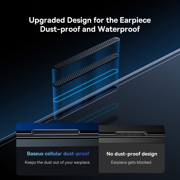 For iPhone 14 / 13 / 13 Pro 2pcs Baseus 0.3mm SuperCeramic Peep-proof Tempered Glass Film