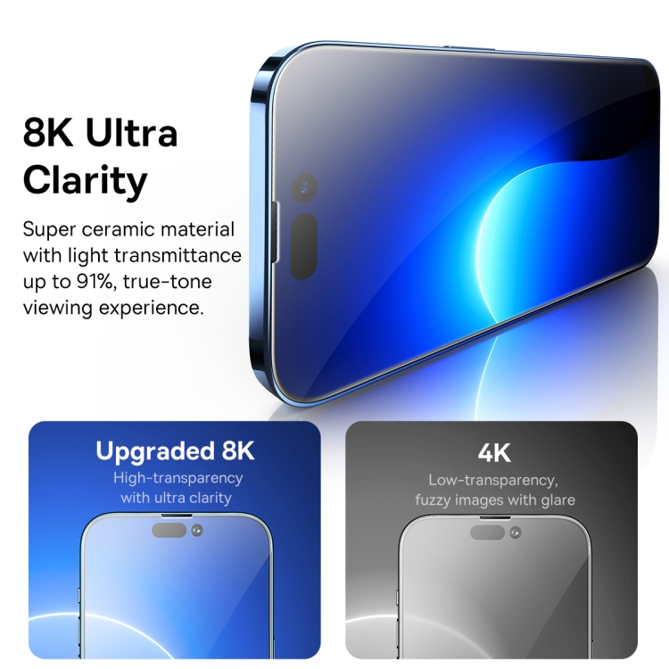 For iPhone 14 Plus / 13 Pro Max Baseus 2pcs 0.3mm All-glass SuperCeramic Tempered Glass Film For iPhone 14 Plus / 13 Pro Max Baseus 2pcs 0.3mm All-glass SuperCeramic Tempered Glass Film