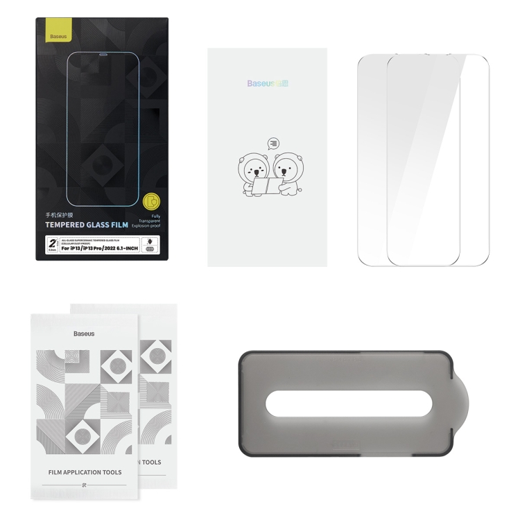 For iPhone 14 Plus / 13 Pro Max Baseus 2pcs 0.3mm All-glass SuperCeramic Tempered Glass Film For iPhone 14 Plus / 13 Pro Max Baseus 2pcs 0.3mm All-glass SuperCeramic Tempered Glass Film