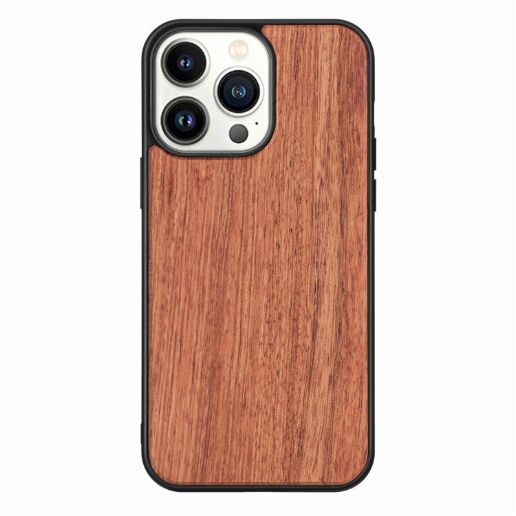 For iPhone 14 Pro Max TPU + Solid Wood Phone Case (Rosewood) For iPhone 14 Pro Max TPU + Solid Wood Phone Case (Rosewood)