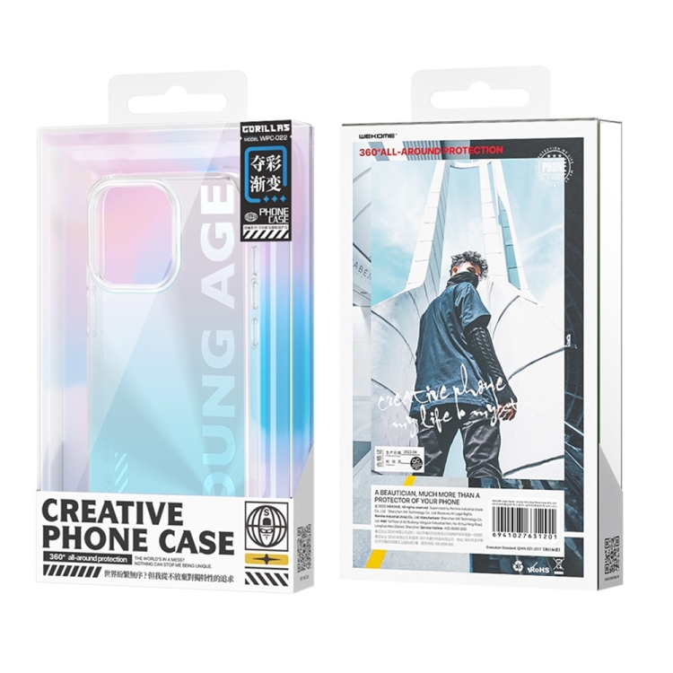For iPhone 13 Pro Max WEKOME Gorillas Gradient Colored Phone Case (Black) For iPhone 13 Pro Max WEKOME Gorillas Gradient Colored Phone Case (Black)