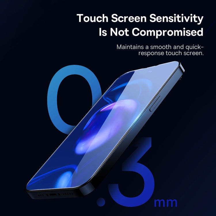 For iPhone 14 Pro 2pcs Baseus 0.3mm Full-glass Anti-blue Light Tempered Film For iPhone 14 Pro 2pcs Baseus 0.3mm Full-glass Anti-blue Light Tempered Film