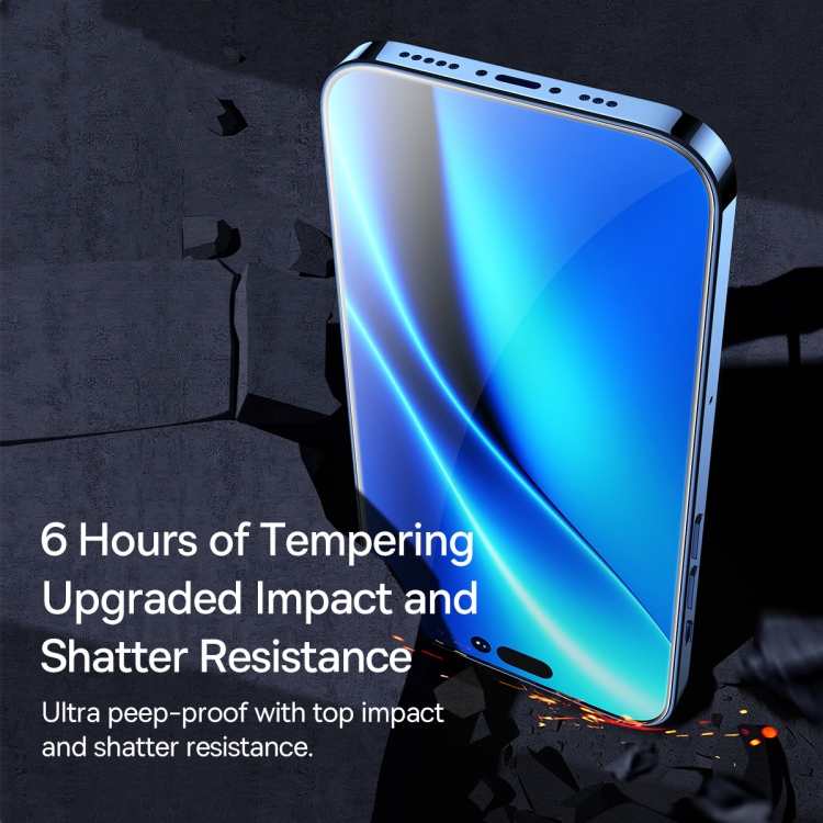 For iPhone 14 / 13 / 13 Pro Baseus 2pcs 0.3mm Crystal Peep-proof Tempered Glass Film For iPhone 14 / 13 / 13 Pro Baseus 2pcs 0.3mm Crystal Peep-proof Tempered Glass Film