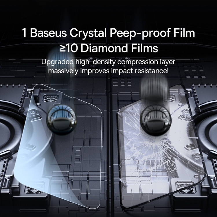 For iPhone 14 Pro 2pcs Baseus 0.3mm Anti-peeping Tempered Glass Film For iPhone 14 Pro 2pcs Baseus 0.3mm Anti-peeping Tempered Glass Film