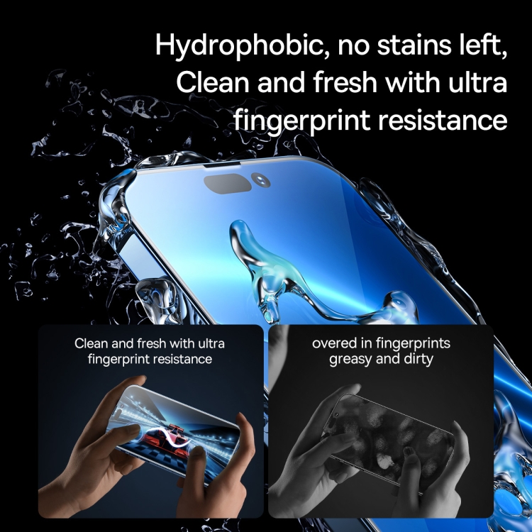 For iPhone 14 Pro 2pcs Baseus 0.3mm Anti-peeping Tempered Glass Film For iPhone 14 Pro 2pcs Baseus 0.3mm Anti-peeping Tempered Glass Film