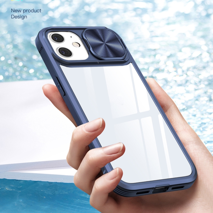 For iPhone 12 / 12 Pro 360 Full Body Sliding Camshield Phone Case(Blue) For iPhone 12 / 12 Pro 360 Full Body Sliding Camshield Phone Case(Blue)