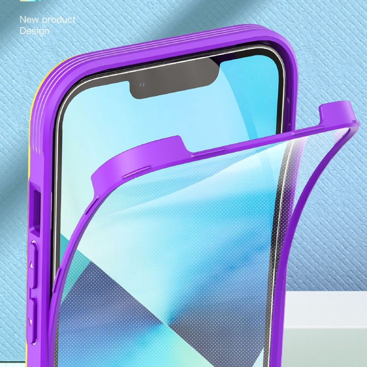 For iPhone 11 Pro 360 Full Body Sliding Camshield Phone Case (Baby Blue Pink)