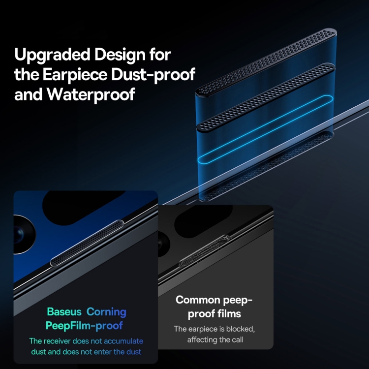 For iPhone 14 / 13 / 13 Pro 2pcs Baseus 0.4mm Corning Peep-proof Tempered Glass Film For iPhone 14 / 13 / 13 Pro 2pcs Baseus 0.4mm Corning Peep-proof Tempered Glass Film