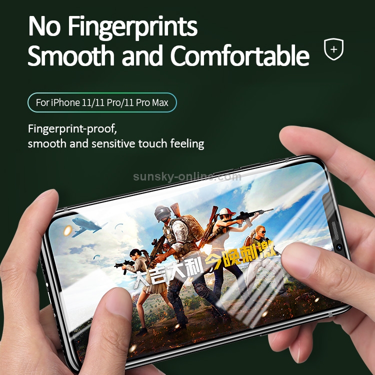 For iPhone 11 USAMS US-BH586 0.33mm 9H HD Anti-bacteria Full Screen Tempered Glass Film For iPhone 11 USAMS US-BH586 0.33mm 9H HD Anti-bacteria Full Screen Tempered Glass Film