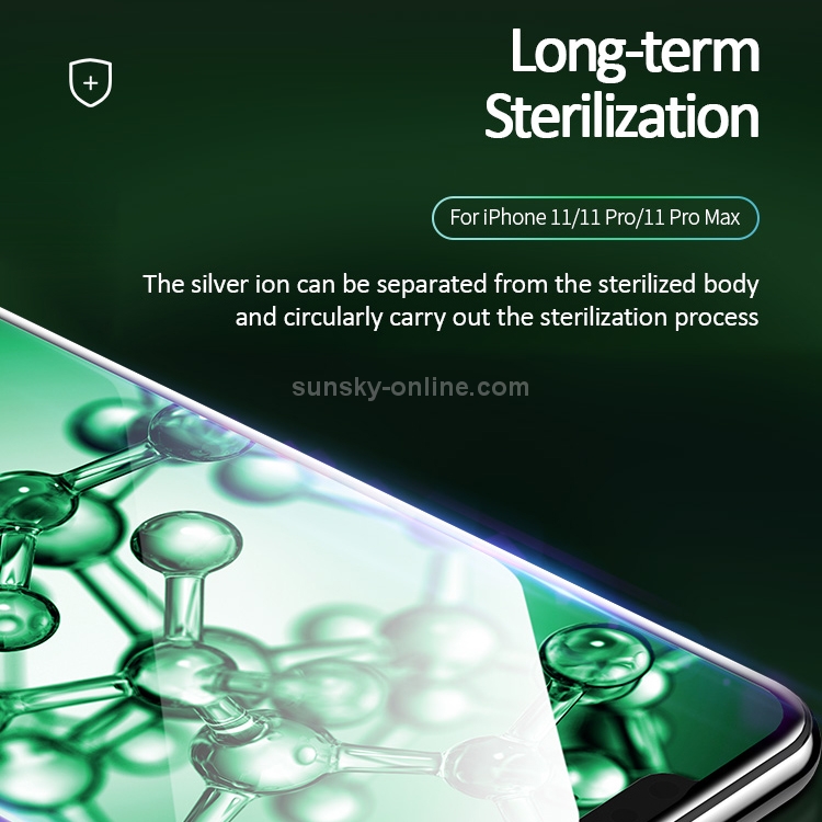 For iPhone 11 USAMS US-BH586 0.33mm 9H HD Anti-bacteria Full Screen Tempered Glass Film For iPhone 11 USAMS US-BH586 0.33mm 9H HD Anti-bacteria Full Screen Tempered Glass Film