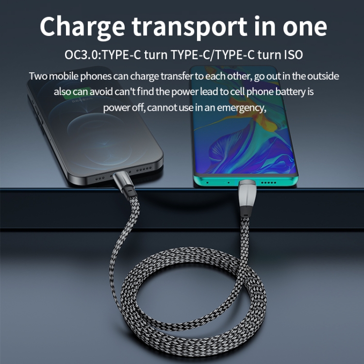 3A USB-C/Type-C to 8 Pin Elbow Fast Charge Data Cable, Length:1.2m(Grey) 3A USB-C/Type-C to 8 Pin Elbow Fast Charge Data Cable, Length:1.2m(Grey)