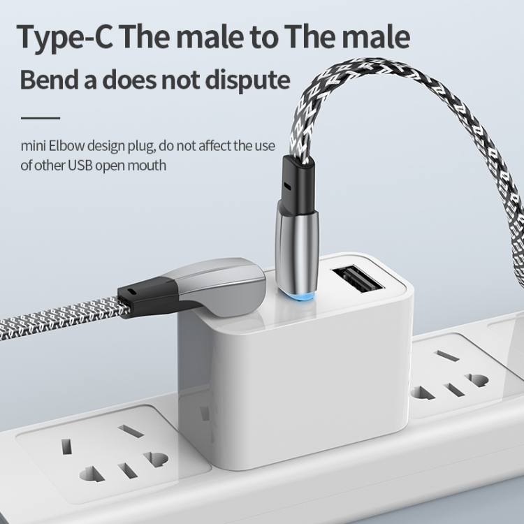 3A USB-C/Type-C to 8 Pin Elbow Fast Charge Data Cable, Length:1.2m(Grey) 3A USB-C/Type-C to 8 Pin Elbow Fast Charge Data Cable, Length:1.2m(Grey)