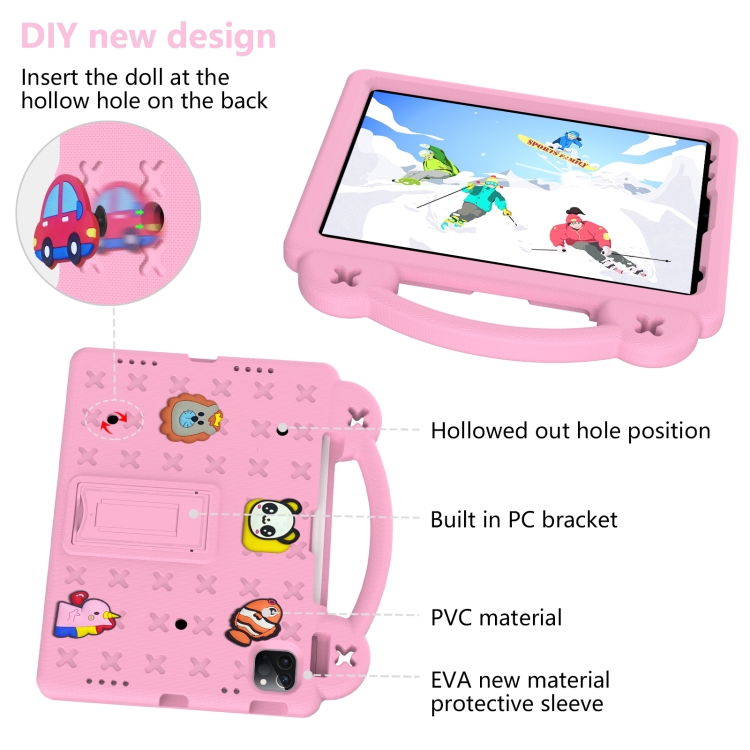 Handle Kickstand Children EVA Shockproof Tablet Case For iPad Air 2020 / 2022 10.9(Pink) Handle Kickstand Children EVA Shockproof Tablet Case For iPad Air 2020 / 2022 10.9(Pink)