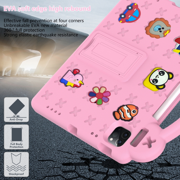 Handle Kickstand Children EVA Shockproof Tablet Case For iPad Air 2020 / 2022 10.9(Pink) Handle Kickstand Children EVA Shockproof Tablet Case For iPad Air 2020 / 2022 10.9(Pink)