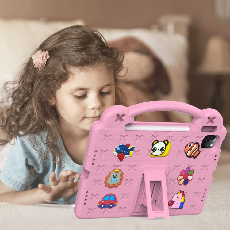 Handle Kickstand Children EVA Shockproof Tablet Case For iPad Air 2020 / 2022 10.9(Pink) Handle Kickstand Children EVA Shockproof Tablet Case For iPad Air 2020 / 2022 10.9(Pink)