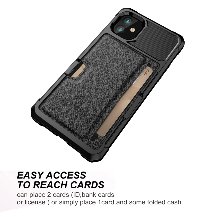 For iPhone 12 mini ZM02 Card Slot Holder Phone Case (Black)