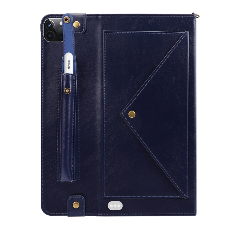 For iPad Pro 11 2021 / 2020 Envelope Horizontal Flip PU Leather Tablet Case with Card Slots & Pen Slots & Holder & Wallet & Photo Frame & Shoulder Strap(Blue) For iPad Pro 11 2021 / 2020 Envelope Horizontal Flip PU Leather Tablet Case with Card Slots & Pen Slots & Holder & Wallet & Photo Frame & Shoulder Strap(Blue)