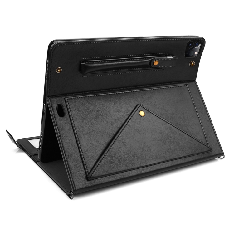 For iPad Pro 12.9 2021 / 2020 Envelope Horizontal Flip PU Leather Tablet Case with Card Slots & Pen Slots & Holder & Wallet & Photo Frame & Shoulder Strap(Black) For iPad Pro 12.9 2021 / 2020 Envelope Horizontal Flip PU Leather Tablet Case with Card Slots & Pen Slots & Holder & Wallet & Photo Frame & Shoulder Strap(Black)