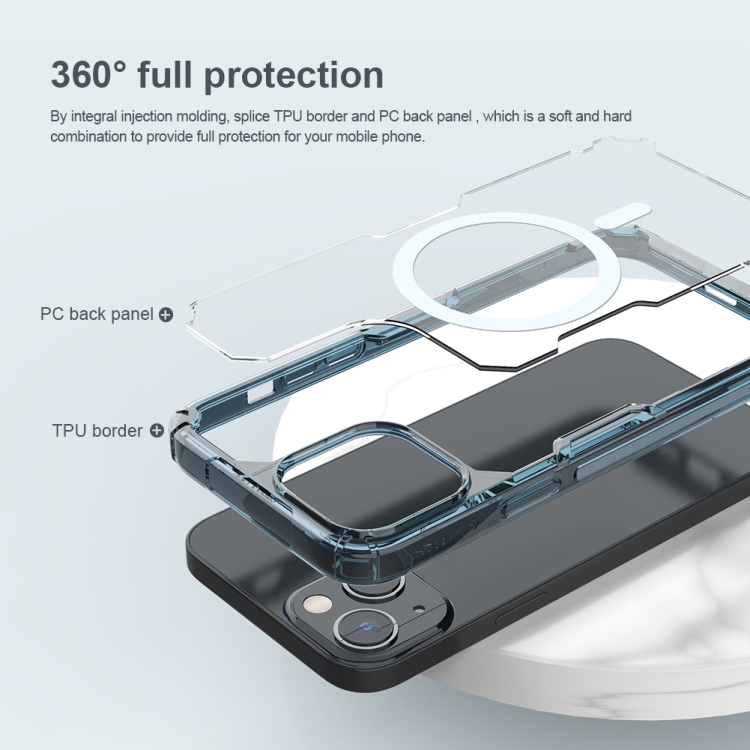 For iPhone 14 NILLKIN Ultra Clear Magsafe PC + TPU Phone Case (Transparent)