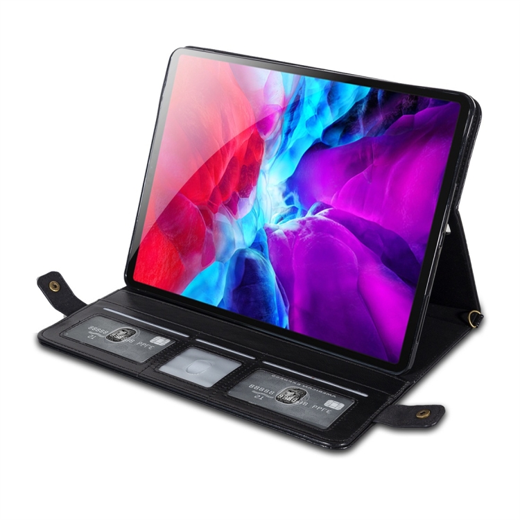 For iPad Pro 12.9 2021 / 2020 Envelope Color Matching Horizontal Flip PU Leather Tablet Case with Card Slots & Pen Slots & Holder & Wallet & Photo Frame & Shoulder Strap(Black + Rose Red) For iPad Pro 12.9 2021 / 2020 Envelope Color Matching Horizontal Flip PU Leather Tablet Case with Card Slots & Pen Slots & Holder & Wallet & Photo Frame & Shoulder Strap(Black + Rose Red)