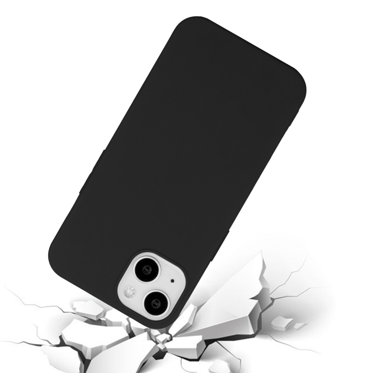 For iPhone 14 Shockproof Frosted TPU Protective Case(Black) For iPhone 14 Shockproof Frosted TPU Protective Case(Black)