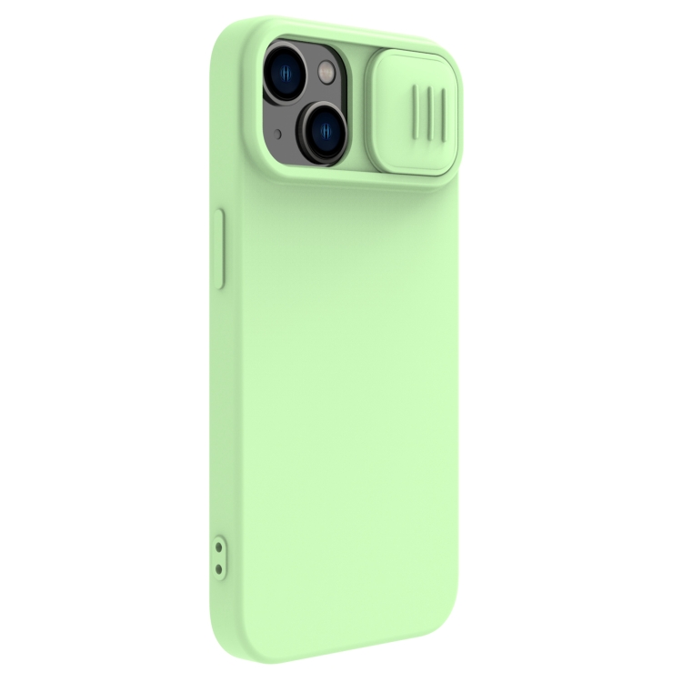 For iPhone 14 Plus  NILLKIN CamShield MagSafe Liquid Silicone Phone Case(Green)