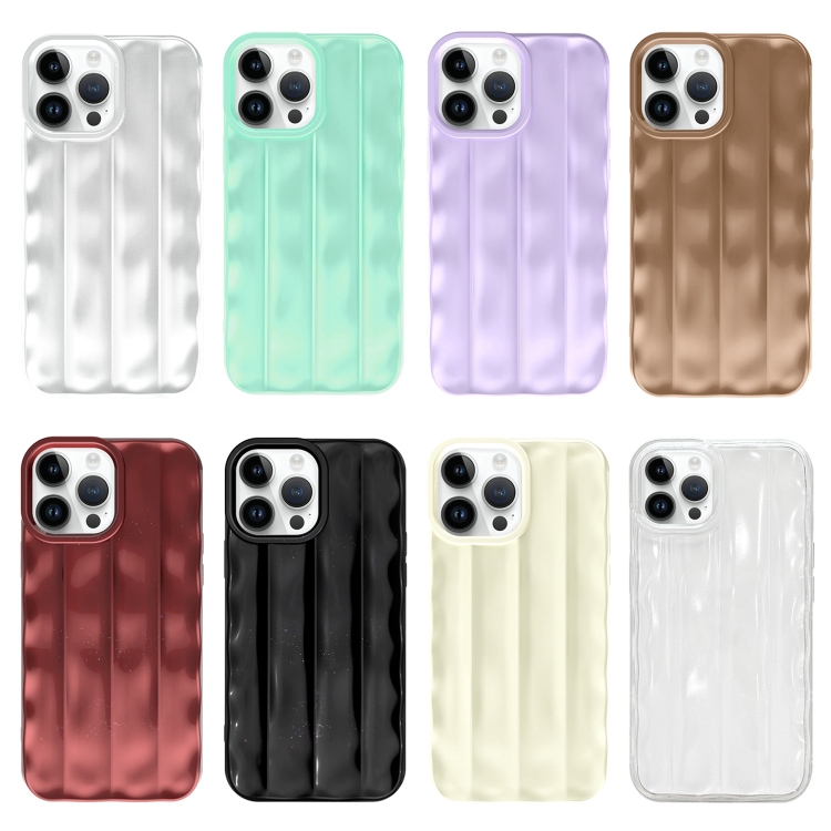 For iPhone 14 Pro 3D Stripe TPU Phone Case(Mint Green) For iPhone 14 Pro 3D Stripe TPU Phone Case(Mint Green)
