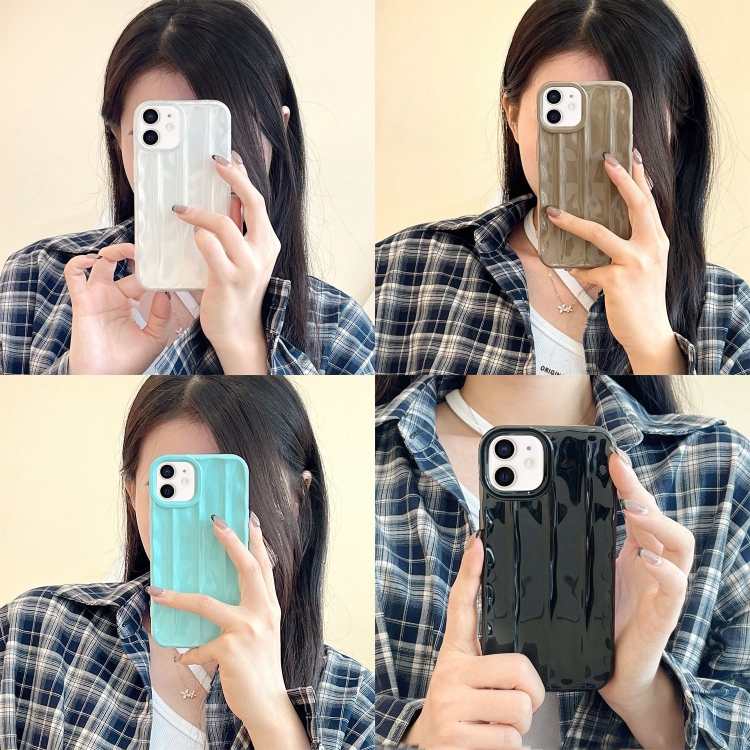 For iPhone 12 / 12 Pro 3D Stripe TPU Phone Case(Silver) For iPhone 12 / 12 Pro 3D Stripe TPU Phone Case(Silver)