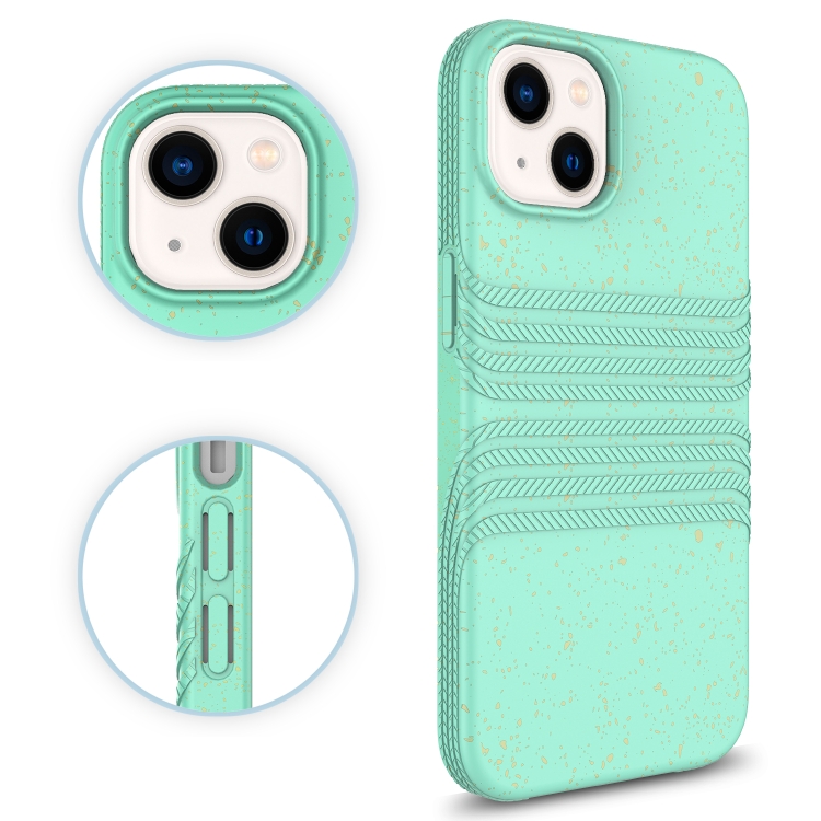 For iPhone 14 Wheat Straw Material Degradable TPU Phone Case(Pink) For iPhone 14 Wheat Straw Material Degradable TPU Phone Case(Pink)