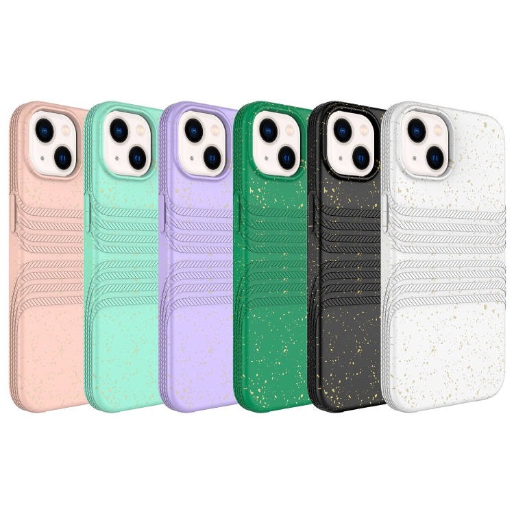 For iPhone 14 Wheat Straw Material Degradable TPU Phone Case(Pink) For iPhone 14 Wheat Straw Material Degradable TPU Phone Case(Pink)