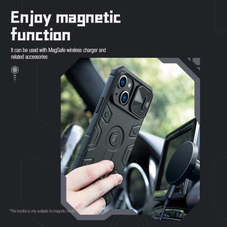 For iPhone 14 Plus NILLKIN CamShield Armor Pro Magnetic Phone Case(Black) For iPhone 14 Plus NILLKIN CamShield Armor Pro Magnetic Phone Case(Black)