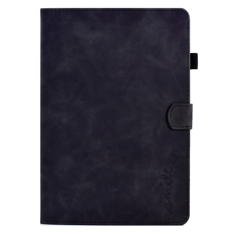 For iPad 10.2 / Air 10.5 2019 Embossed Smile Flip Tablet Leather Smart Case(Black) For iPad 10.2 / Air 10.5 2019 Embossed Smile Flip Tablet Leather Smart Case(Black)