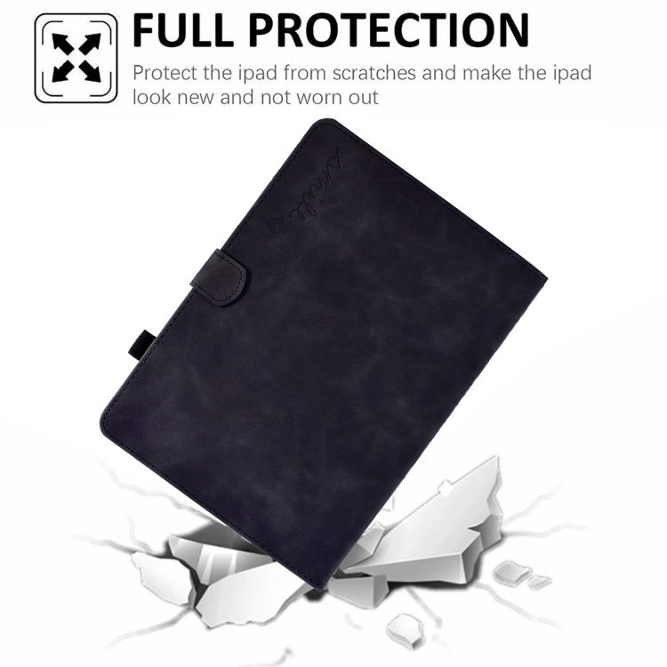 For iPad 10.2 / Air 10.5 2019 Embossed Smile Flip Tablet Leather Smart Case(Black) For iPad 10.2 / Air 10.5 2019 Embossed Smile Flip Tablet Leather Smart Case(Black)