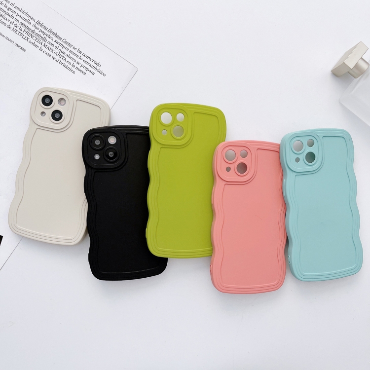 For iPhone 14 Wave Edge Silicone Phone Case(Black) For iPhone 14 Wave Edge Silicone Phone Case(Black)