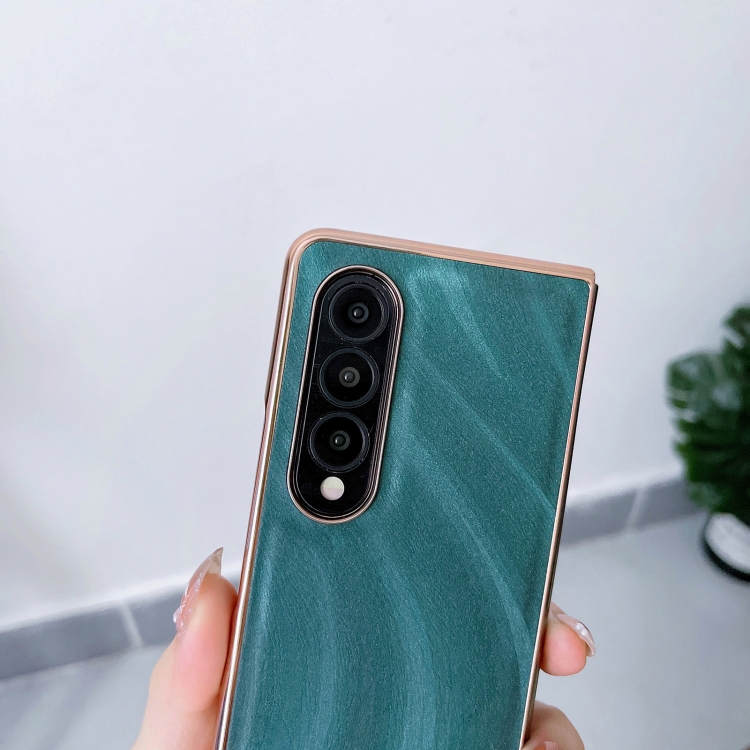 For Samsung Galaxy Z Fold4 Nano Electroplating Protective Phone Case(Ice Crystal Blue)