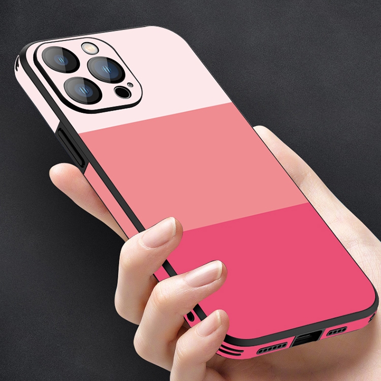 For iPhone 14 Plus Tricolor Gradient Lambskin Phone Case(Yellow) For iPhone 14 Plus Tricolor Gradient Lambskin Phone Case(Yellow)