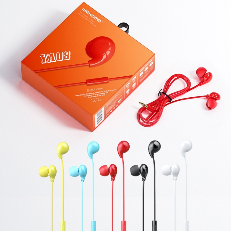 WEKOME YA08 Tai nghe có dây 3.5mm Candy Color Music (Xanh lam) - B1