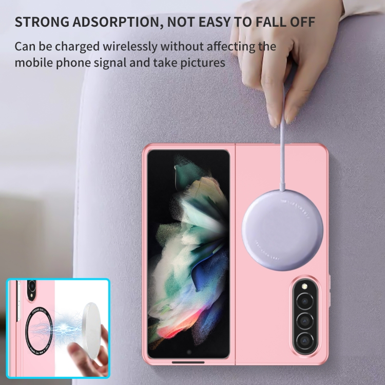 For Samsung Galaxy Z Fold4 Magsafe Magnetic Folding PC Phone Case(Pink) For Samsung Galaxy Z Fold4 Magsafe Magnetic Folding PC Phone Case(Pink)