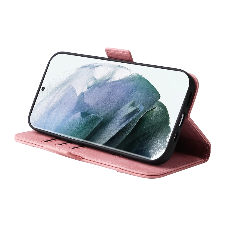 For Samsung Galaxy S22 Ultra 5G BETOPNICE Dual-side Buckle Leather Phone Case(Pink) For Samsung Galaxy S22 Ultra 5G BETOPNICE Dual-side Buckle Leather Phone Case(Pink)